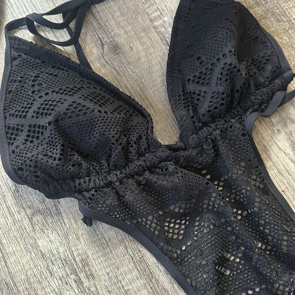 Lascana (from Victoria’s Secret SWIM) NWT CutOut Black Lace Swimsuit - Picture 2 of 5